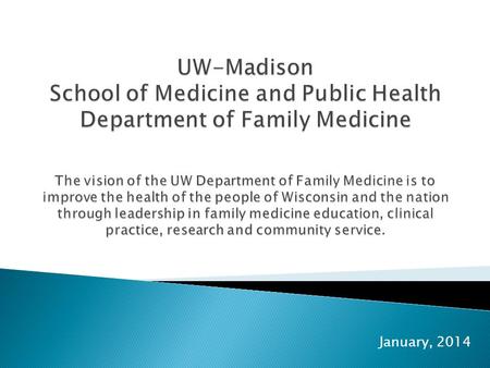 January, 2014. UW Health is an academic health system and brand (not a separate organization). These three entities make up UW Health: UW School of Medicine.