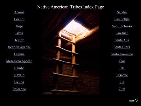 Native American Tribes Index Page