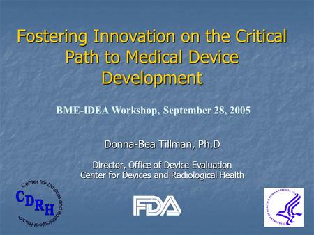 BME-IDEA Workshop, September 28, 2005