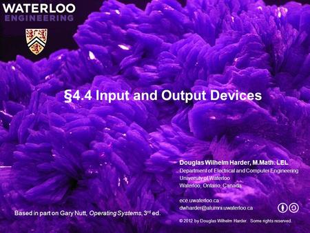 §4.4 Input and Output Devices