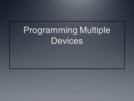 Instructor Notes This lecture describes the different ways to work with multiple devices in OpenCL (i.e., within a single context and using multiple contexts),