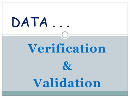 Verification & Validation