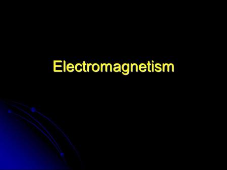 Electromagnetism.