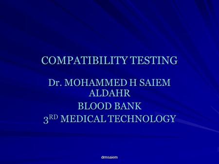 COMPATIBILITY TESTING