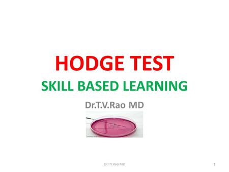 HODGE TEST SKILL BASED LEARNING