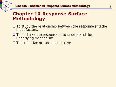 Chapter 10 Response Surface Methodology