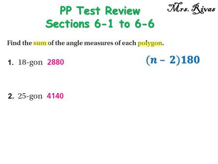 PP Test Review Sections 6-1 to 6-6