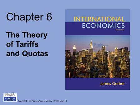 Chapter 6 The Theory of Tariffs and Quotas.