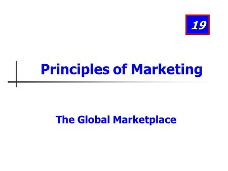 Principles of Marketing