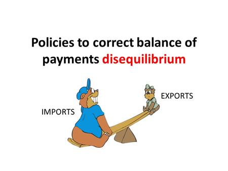 Policies to correct balance of payments disequilibrium