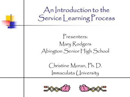 An Introduction to the Service Learning Process