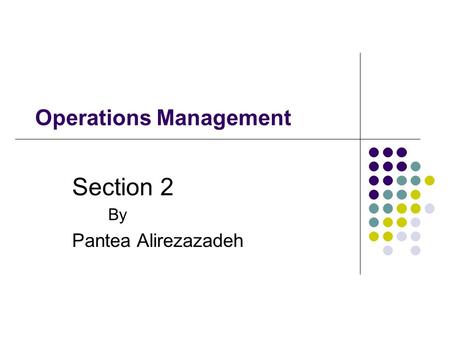 Operations Management