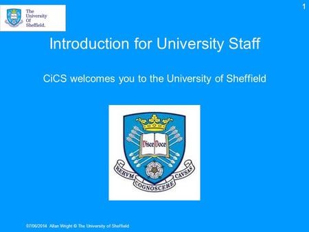 Introduction for University Staff