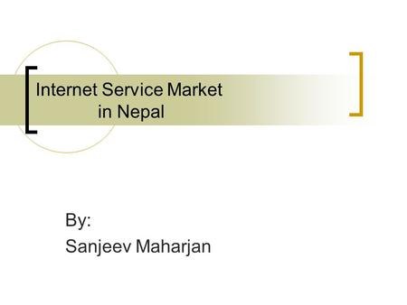 Internet Service Market in Nepal