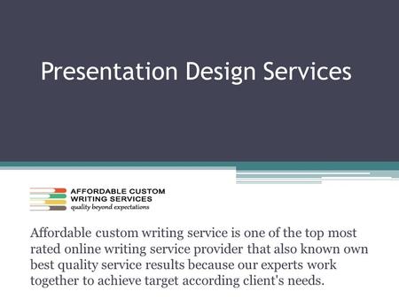 Presentation Design Services