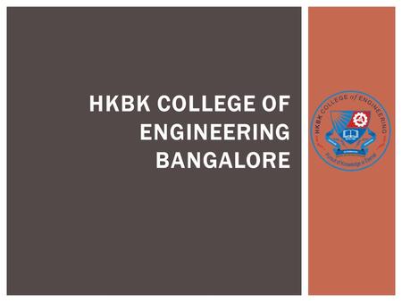 HKBK COLLEGE OF ENGINEERING BANGALORE