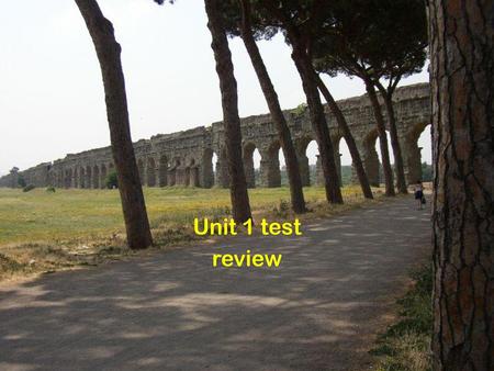 Unit 1 test review.