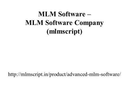 MLM Software – MLM Software Company (mlmscript)