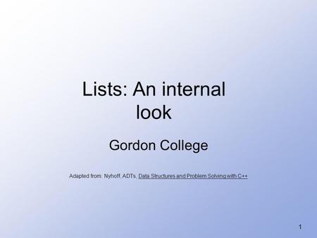 Lists: An internal look