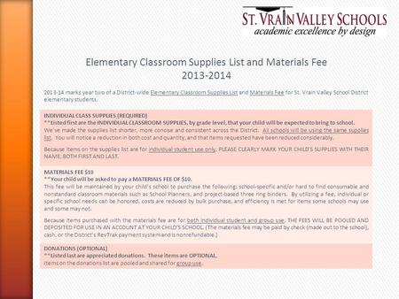 DONATIONS (OPTIONAL) **Listed last are appreciated donations. These items are OPTIONAL. Items on the donations list are pooled and shared for group use.