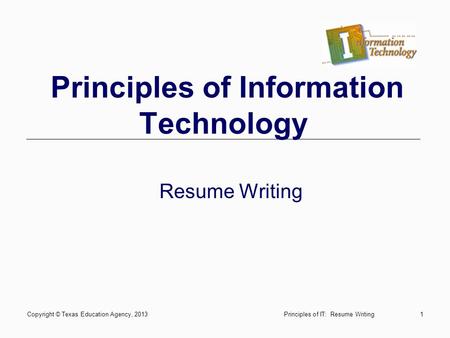 Principles of Information Technology