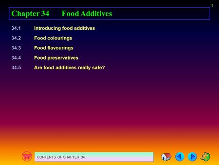 Chapter 34 Food Additives