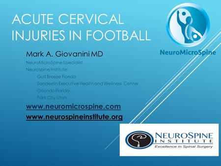 Acute Cervical Injuries In Football