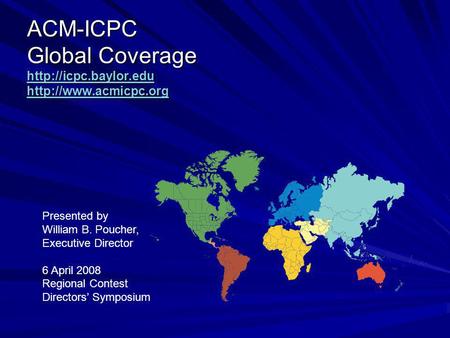 ACM-ICPC Global Coverage