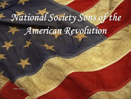 National Society Sons of the American Revolution