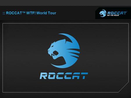 :: ROCCAT WTF! World Tour. A trip through the weird, strange and unexpected 25.11.2011 - end of January.