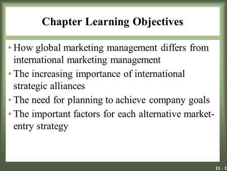 Chapter Learning Objectives