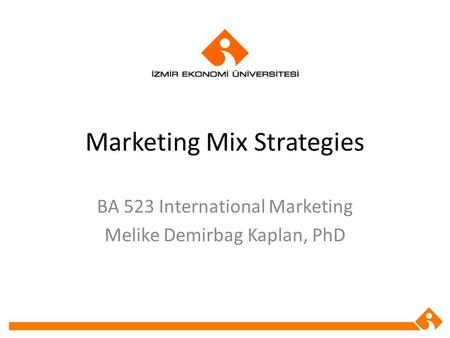 Marketing Mix Strategies