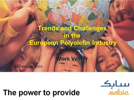 Trends and Challenges in the European Polyolefin Industry