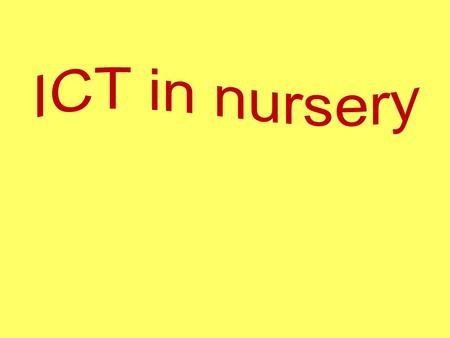 Technology Part of Understanding the World Specific area of learning within the EYFS Profile.