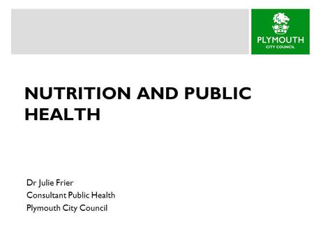 Nutrition and Public Health