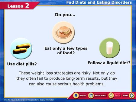 Fad Diets and Eating Disorders