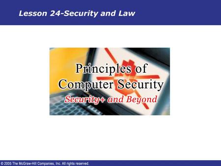 Lesson 24-Security and Law