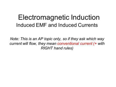 Electromagnetic Induction