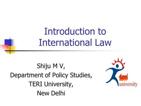 Introduction to International Law