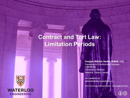 Contract and Tort Law: Limitation Periods