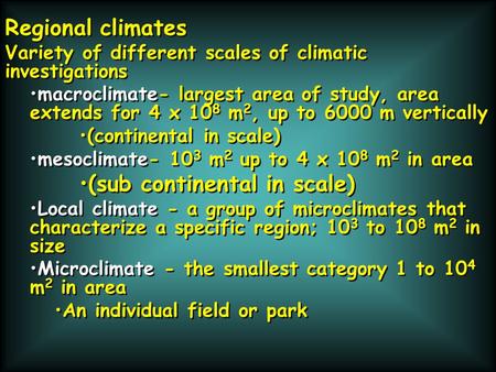 (sub continental in scale)