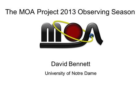 The MOA Project 2013 Observing Season