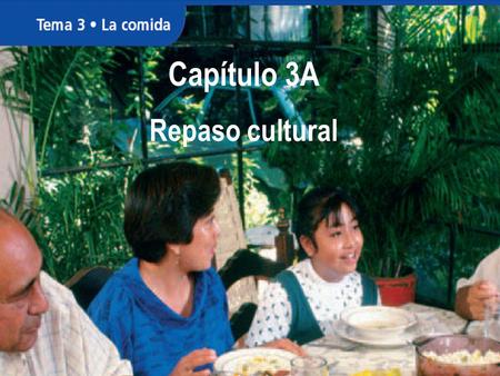 Capítulo 3A Repaso cultural Capítulo 3A Repaso cultural.