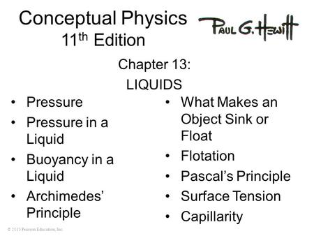 Conceptual Physics 11th Edition