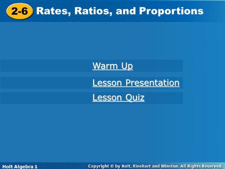 Rates, Ratios, and Proportions