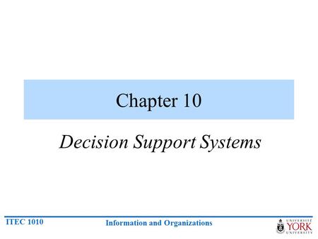 Decision Support Systems