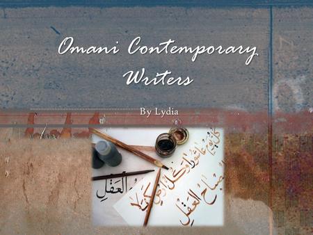 Omani Contemporary Writers