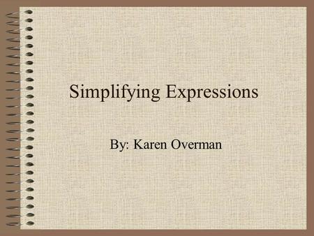 Simplifying Expressions