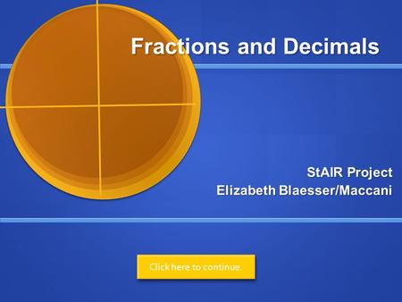 Fractions and Decimals