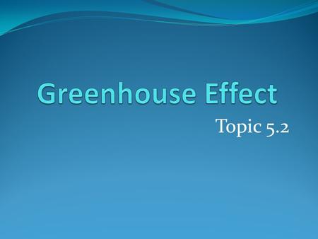 Topic 5.2. The Carbon Cycle Photosynthesis takes CO 2 out of the atmosphere Cell Respiration by all organisms puts CO 2 into the atmosphere Transfer.